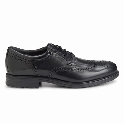 Sapatos Oxfords Rockport Lead the Pack Waterproof Wingtip Homem Pretas PT-41367